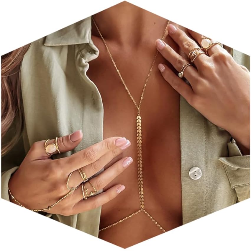 14K Gold Plated Body Chains fo - Body Jewelry Gold Plated recensie en prijs