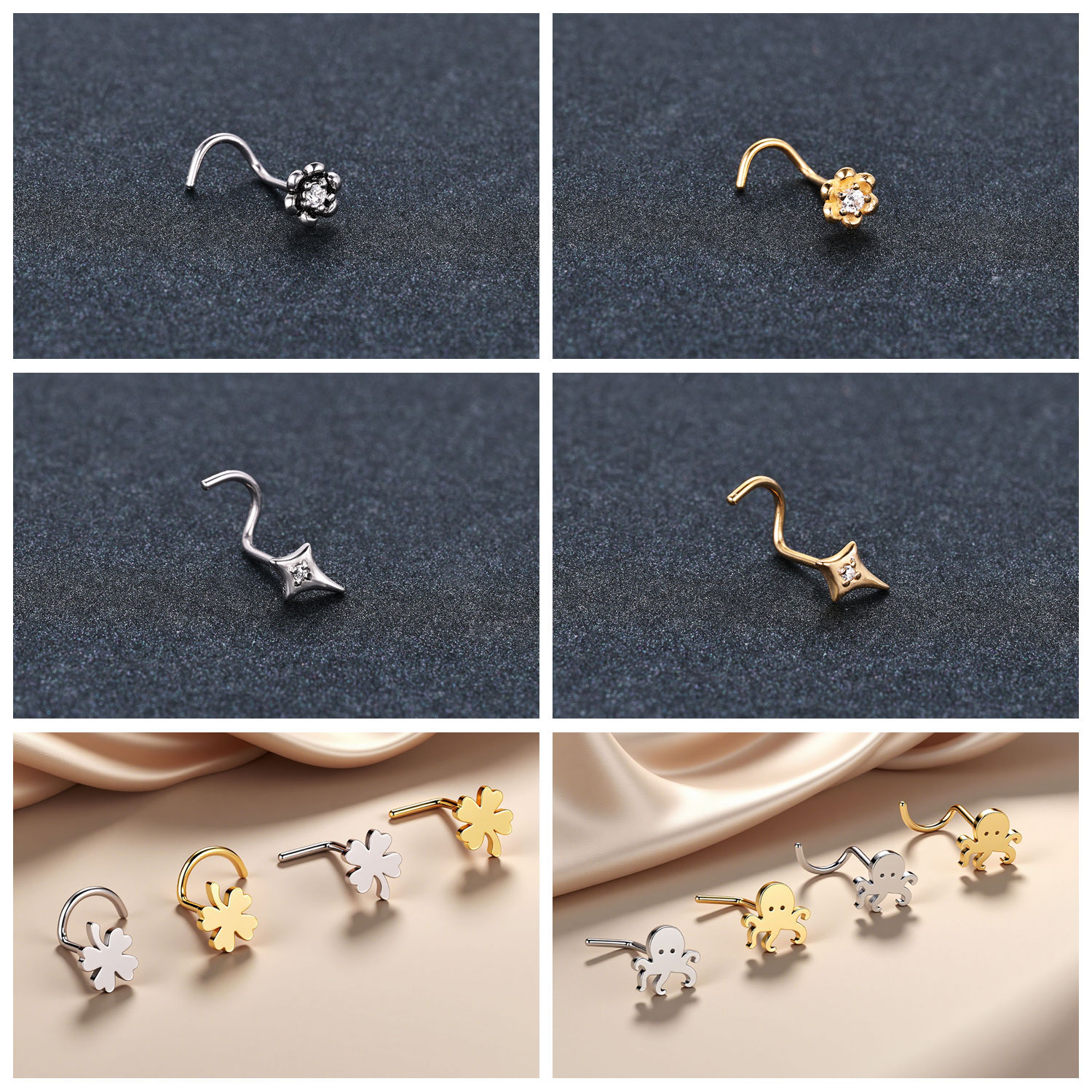 ZS 1PC Gold Color 316L Stainle - Zs Body Jewelry recensie en prijs
