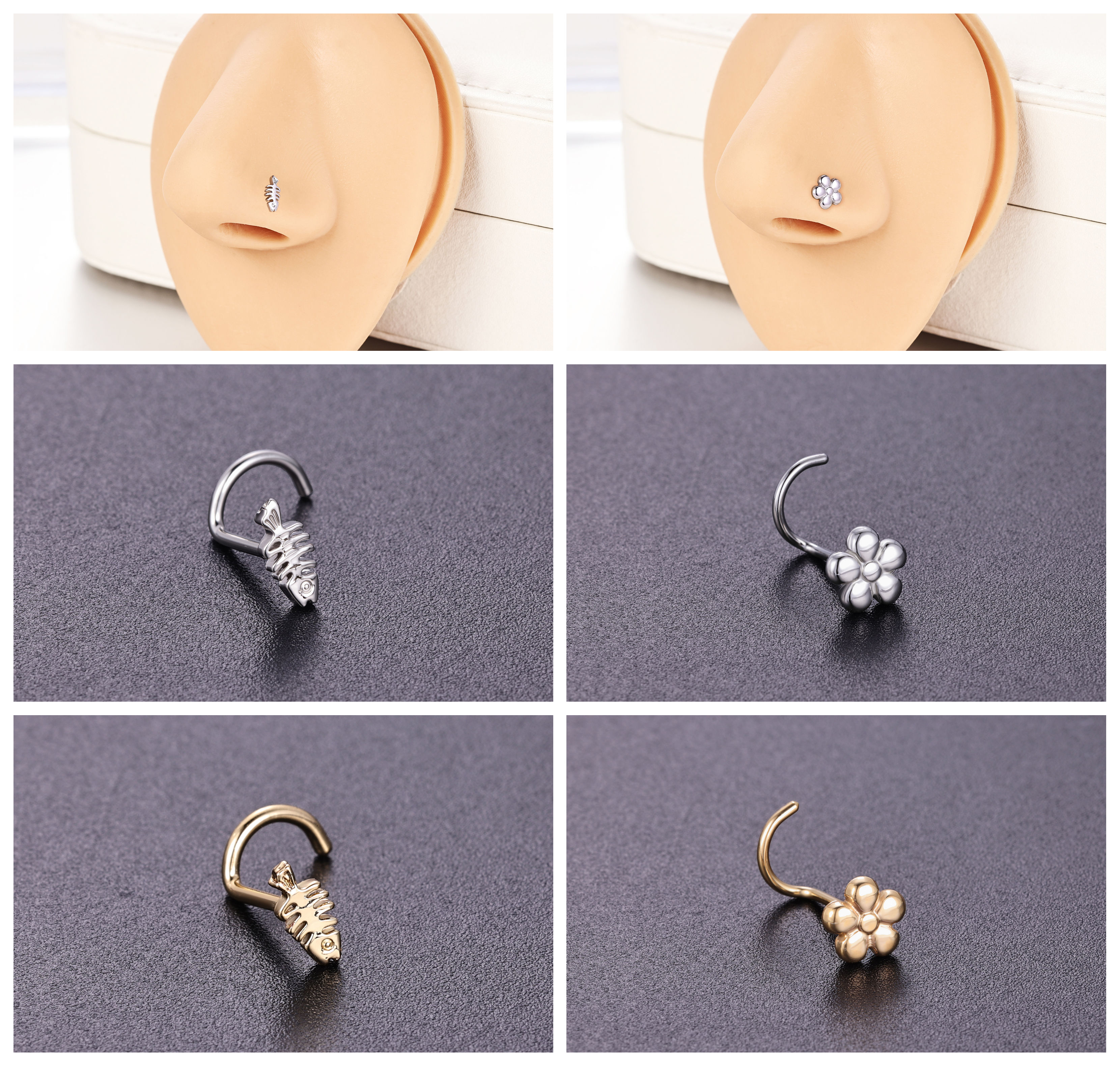 ZS 1PC Gold Color 316L Stainle - Zs Body Jewelry recensie en prijs