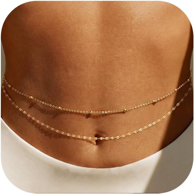 14K Gold Plated Waist Chain Wo - Body Jewelry Gold Plated recensie en prijs